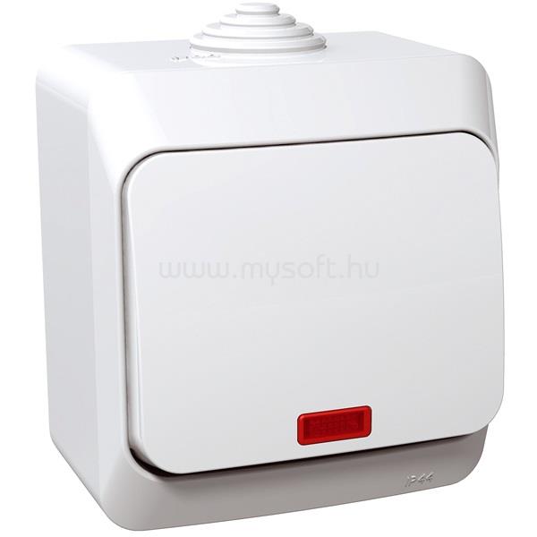 SCHNEIDER WDE000514 CEDAR PLUS jelzőfénnyel/IP44/fehér egypólusú kapcsoló