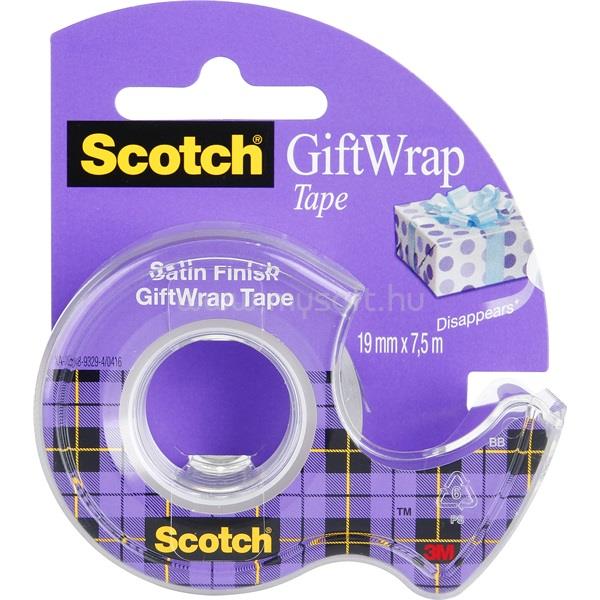 SCOTCH Gift Wrap Tape 19mmx7,5m ajándékcsomagoló ragasztószalag