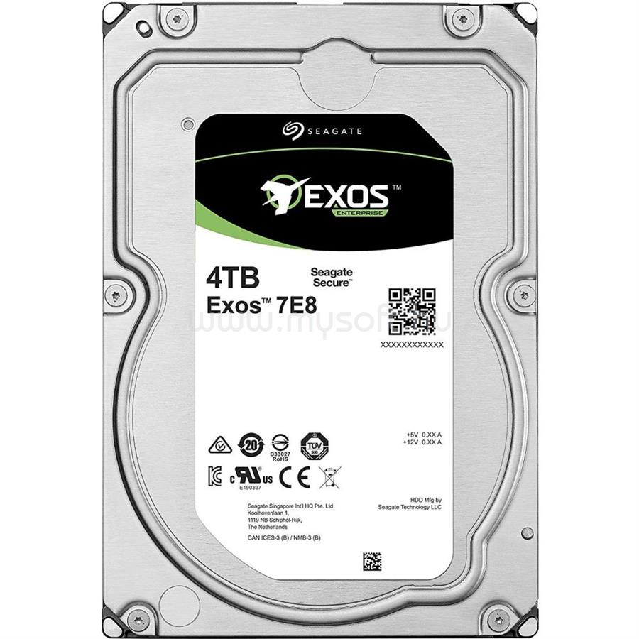 SEAGATE HDD 4TB 3.5" SATA 7200RPM 256MB 512E EXOS 7E8