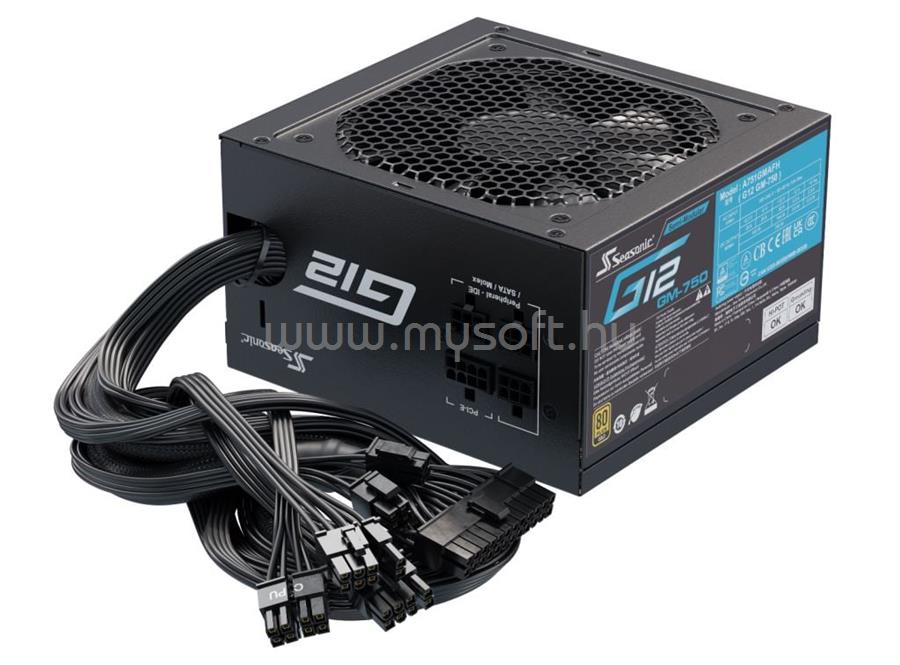 SEASONIC tápegység G12 GM 750W 80+ Gold