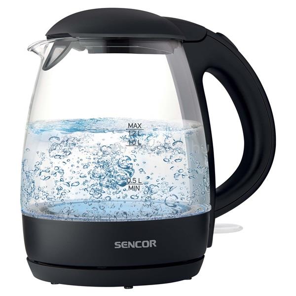 SENCOR SWK 2300BK 1,2l fekete üveg vízforraló