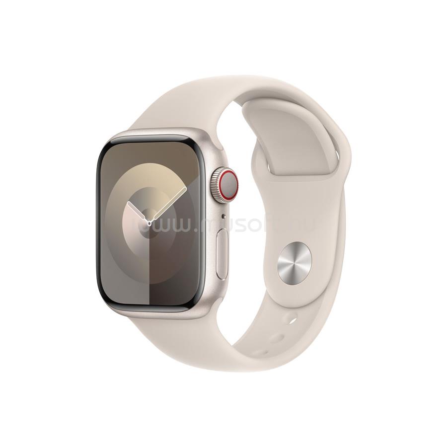 APPLE Watch Series 9 GPS + Cellular (41mm) csillagfény alumínium tok, csillagfény sportszíj (M/L) okosóra