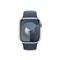 APPLE Watch Series 9 GPS + Cellular (41mm) ezüst alumínium tok, viharkék sportszíj (S/M) okosóra MRHV3QF/A small