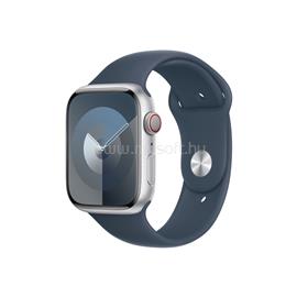 APPLE Watch Series 9 GPS + Cellular (45mm) ezüst alumínium tok, viharkék sportszíj (S/M) okosóra MRMG3QF/A small