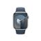 APPLE Watch Series 9 GPS + Cellular (45mm) ezüst alumínium tok, viharkék sportszíj (M/L) okosóra MRMH3QF/A small