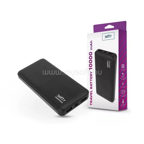 SETTY TF-0162 10000 mAh fekete powerbank