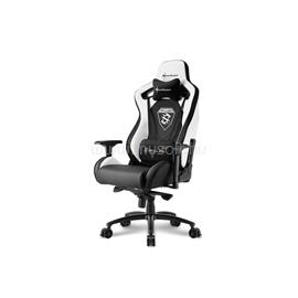 SHARKOON Gamer szék - Skiller SGS4 Black/White (állítható háttámla/magasság; 4D kartámasz; PVC; aluminium talp; 150kg-ig 4044951021741 small