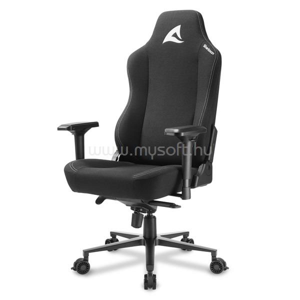 SHARKOON Gamer szék - Skiller SGS40 Fabric Black (állítható magasság; állítható kartámasz; szövet; acél talp; 150kg-ig)