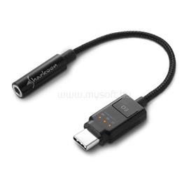 SHARKOON külső hangkártya - Mobile DAC (PC/PS4; USB-C - 3,5 mm Jack, 16-250 Ohm, 100mW, 100dB, fekete) 4044951028276 small