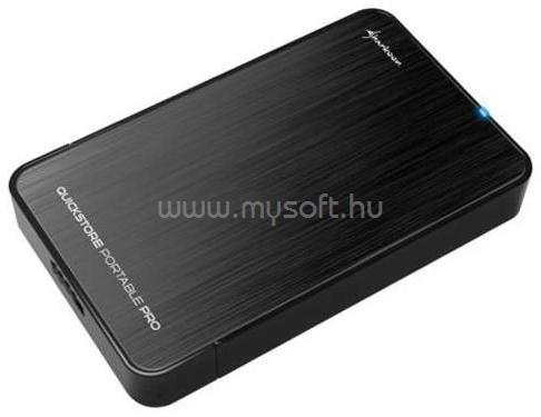 SHARKOON Quickstore Portable Pro U3 2.5" USB3.0 SATA Külső Merevlemez Ház Fekete