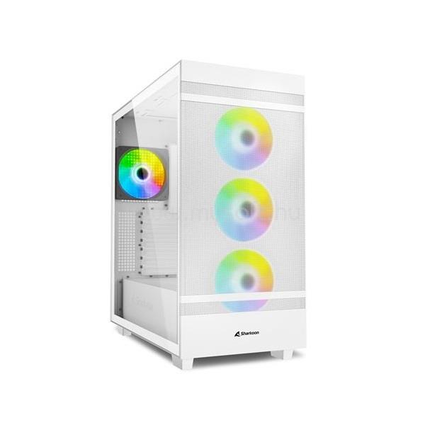 SHARKOON Rebel C50 fehér (táp nélküli) ablakos ATX ház