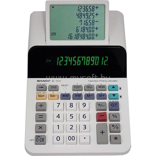 SHARP EL1501 segédkijelzős asztali számológép