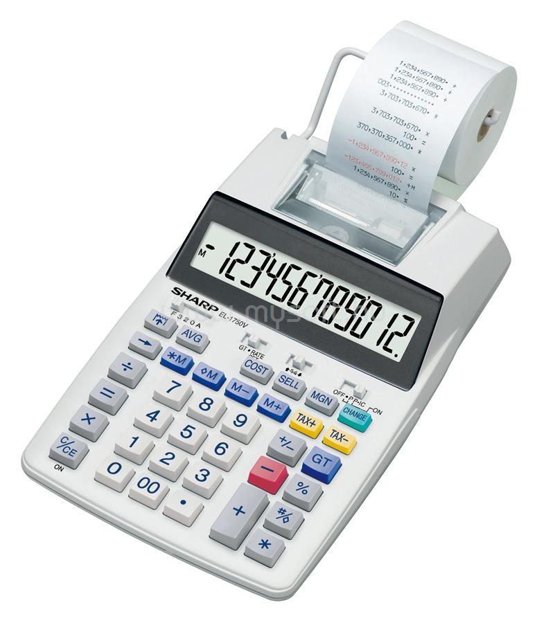 SHARP EL1750V számológép szalagos