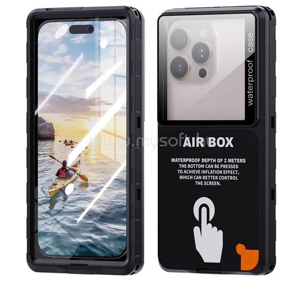 SHELLBOX SHELLBOX AIRBOX 6.9 vízhatlan/vízálló tok, AQUA univerzális, 6.9" méret, FEKETE
