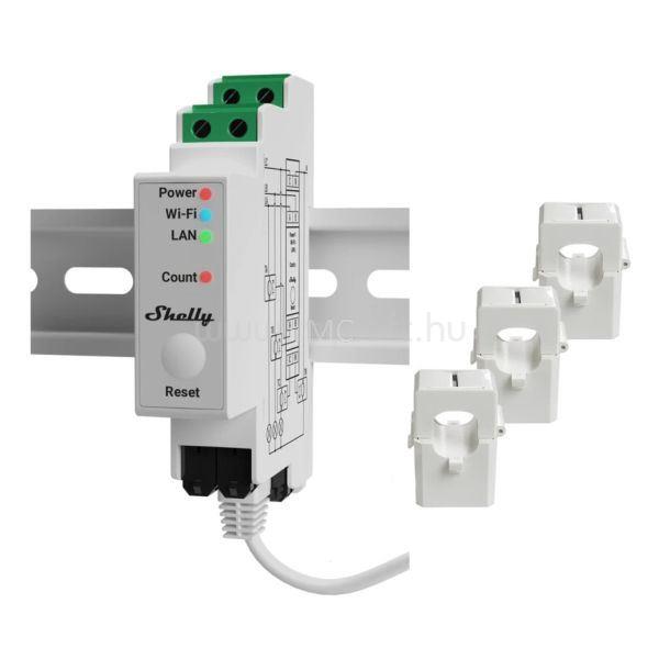 SHELLY Pro 3EM három fázisú professzionális Wi-Fi+Ethernet fogyasztásmérő (3800235268100)