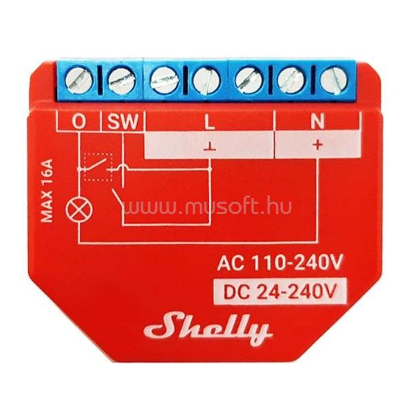 SHELLY ShellyPLUS1PM-1 csatornás WiFi-s okos relé mérővel