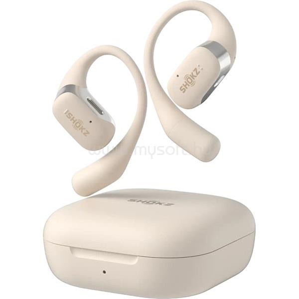 SHOKZ OpenFit csontvezetéses Bluetooth True Wireless Open-ear vezeték nélküli sport fülhallgató (bézs)