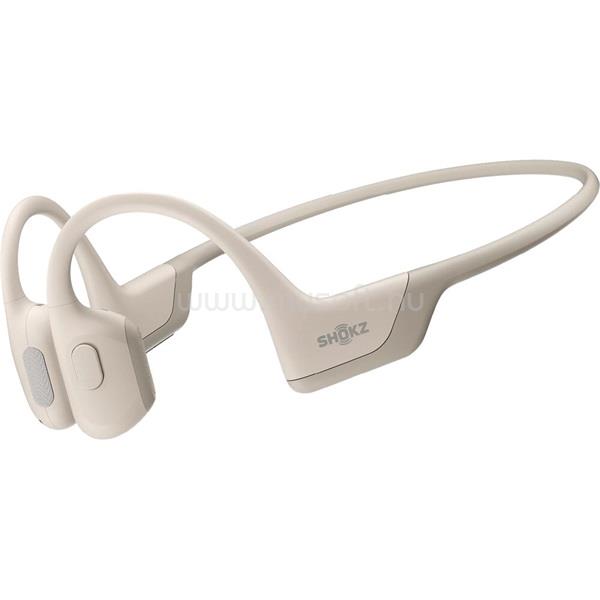 SHOKZ OpenRun Pro Premium csontvezetéses Bluetooth bézs Open-Ear sport fejhallgató