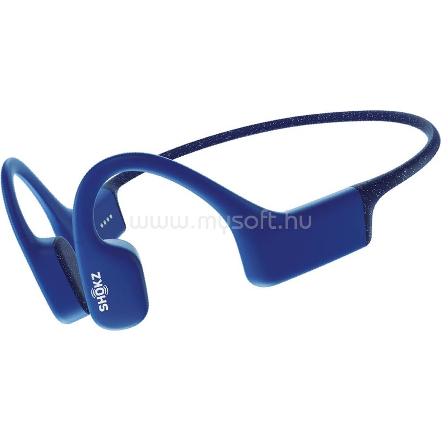 SHOKZ OpenSwim csontvezetéses vezeték nélküli kék MP3 lejátszós Open-Ear fejhallgató