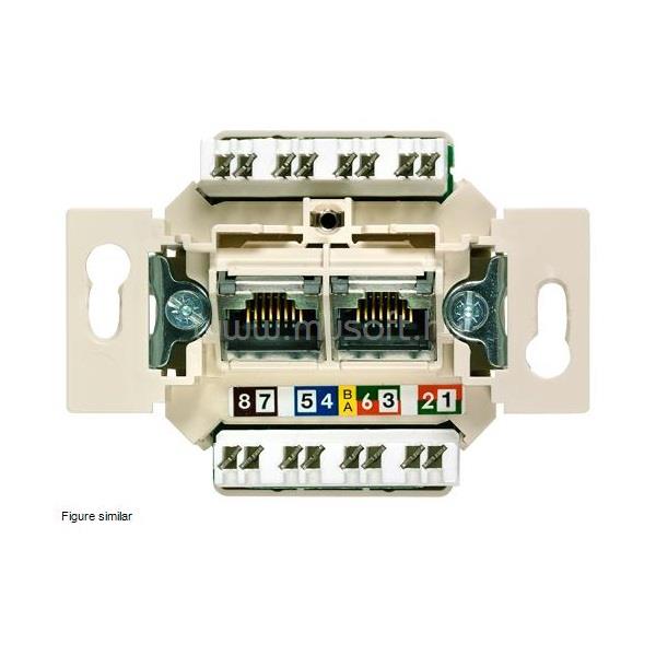 SIEMENS 5TG2027-2 Delta UAE 2X8pólusú RJ45 UTP CAT6 A informatikai csatlakozóaljzat