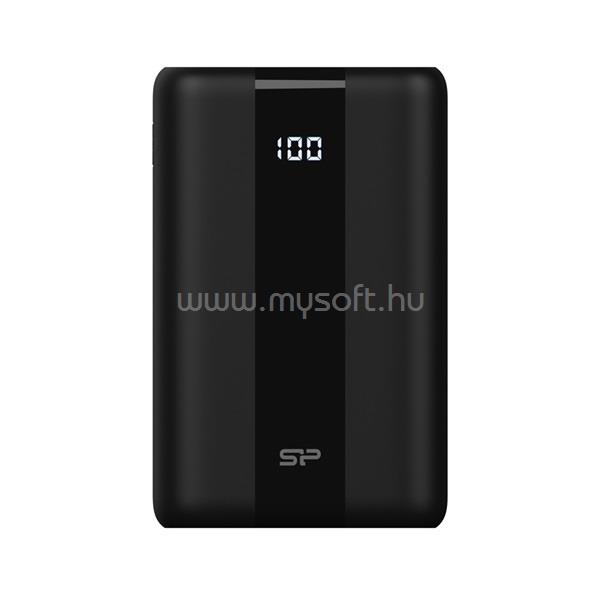 SILICON POWER 30000mAh QX55 powerbank (USB1- USB2: DC 5V/2.4A, USB3:Type-C :DC 12V/1.5A, Lightning, fekete)
