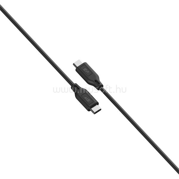 SILICON POWER Kábel - USB Type-C to USB Type-C (Fekete, 1m, 480MB/s)