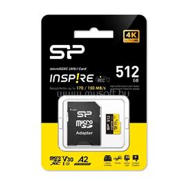 SILICON POWER MicroSD kártya - 512GB microSDXC UHS-I U3, 3D TLC NAND (170/150 MB/s A2/V30) DDR200 transfer rate SP512GBSTXLA2V1NSP small