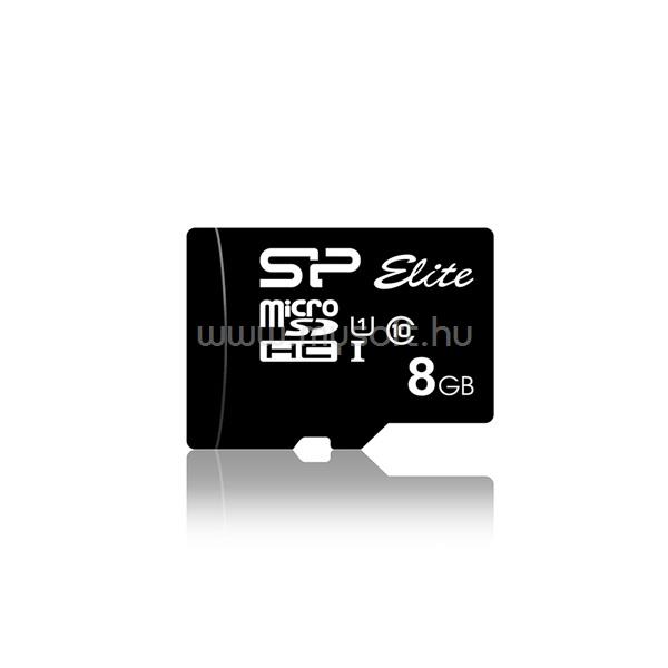 SILICON POWER MicroSD kártya - 8GB microSDHC Elite UHS-1 U1 + adapter