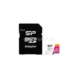 SILICON POWER MicroSDHC 32GB memóriakártya CL10 UHS-I U1 V10 + adapter SP032GBSTHBV1V20SP small