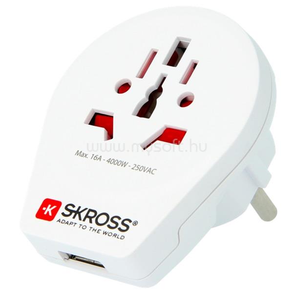 SKROSS SKR-WORLDTOEUUSB (World To EU) földelt USB csatlakozó