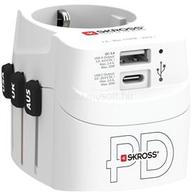 SKROSS USB A/USB C töltő bemenettel földelt világutazó adapter 1.302473 small
