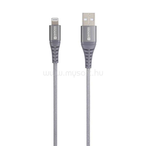 SKROSS USBC-TO-LIGHT-200-STEEL 2m Type-C/Lightning adat- és töltőkábel
