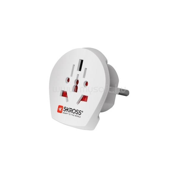 SKROSS utazó adapter 240V/16A, EU3 földelt, FEHÉR