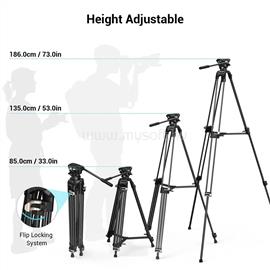 SMALLRIG Heavy-Duty Fluid Head Tripod AD-01 3751B SMALLRIG_3751B small