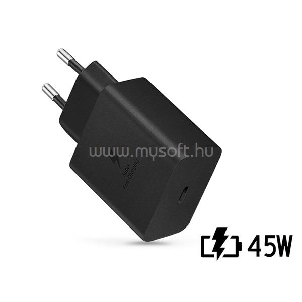 SMG Samsung gyári USB hálózati töltő adapter TypeC bemenet 45W  EPTA845XBEG PD.3.0 Super Fast Charging 2.0 fekete ECO csom