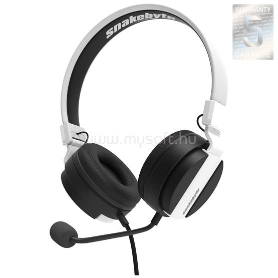 SNAKEBYTE PS5 HeadSet 5 vezetékes gamer headset (fekete-fehér)