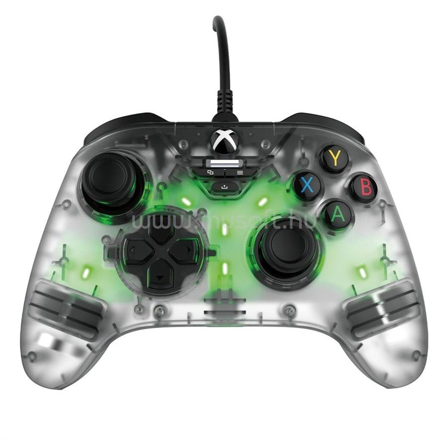 SNAKEBYTE Xbox Series X GamePad RGB X vezetékes kontroller (átlátszó)