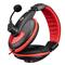 SNOPY SN-4488 headset (mikrofon, 3.5mm jack, hangerőszabályzó, nagy-párnás, 2.1m kábel, fekete-piros) SNOPY_22412 small