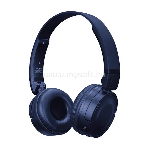 SNOPY SN-XBK33 BATTY vezeték nélküli fejhallgató (Bluetooth/AUX/TF Card, hang.szab., mikrofon, kék)