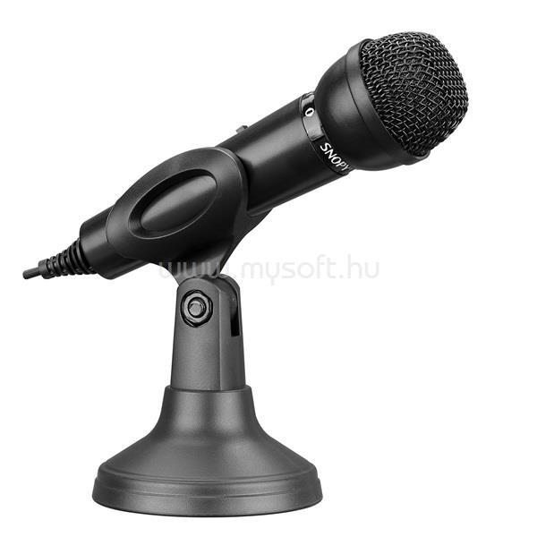SNOPY Mikrofon - SN-140M (USB csatlakozó; 180cm kábel; állvány, fekete)