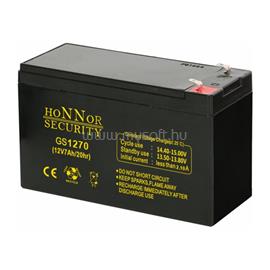 SOLLEYSEC HS12-7 12V/7Ah zárt gondozásmentes AGM akkumulátor Honnor Security HS12-7 small