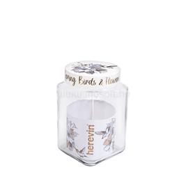 SOLMAZER IRIS Flower üveg négyszögletes fűszertartó 1.500ml, virág mintával, bézs színű 144015-040 144015-040 small