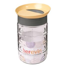 SOLMAZER IRIS Sand üveg fűszertartó domború mintával 1.350ml, fekete-homok színű 148002-582 148002-582 small