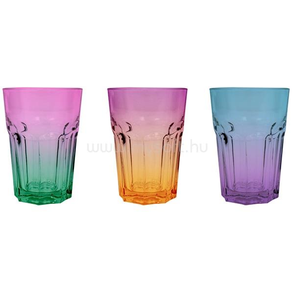 SOLMAZER IRIS színátmenetes üveg pohár 245ml 131607-005
