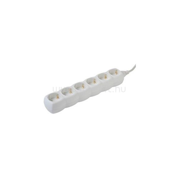 SOMOGYI NV 06/WH 6aljzat 1.5méter 3x1mm2 fehér védőérintkezős elosztó
