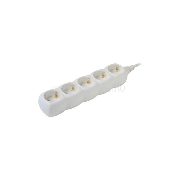 SOMOGYI NV 5/WH 5-ös 1,5méter 3x1mm2 fehér védőérintkezős elosztó
