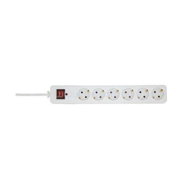 SOMOGYI NVT 06K/WH 6 aljzat 1,5méter 3x1,5mm2 túlfeszültség védett elosztó