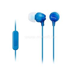 SONY fülhallgató SZTEREO 3.5mm jack, felvevő gomb, KÉK SONY_MDR-EX15AP_BL small