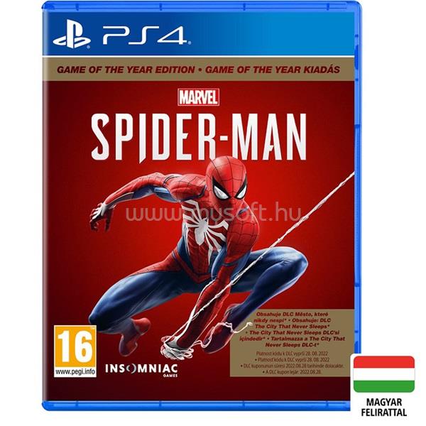 SONY Marvel`s Spider-Man Game of the Year Edition (magyar felirat) PS4 játékszoftver