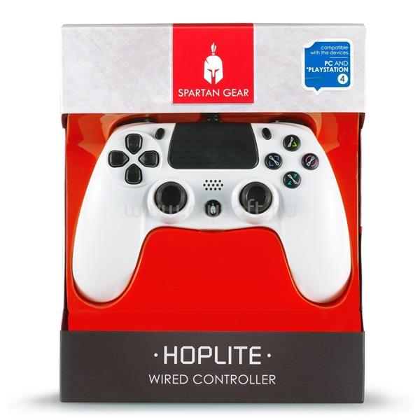 SPARTAN GEAR Hoplite PS4 vezetékes kontroller (fehér)